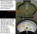 Lansagtic Compass Navigation Compass Multifunctional Metal Measure Distance Calculator for Hiking Camping Backing.