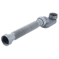Gray Bathtub Shower Drain Pipe Flat P Trap Free Standing Tub Drain for Bath Bathtub Drain. 
