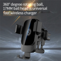 Black Wireless Car Charger with Phone Holder 15W Fast Charging Automatic Clamping Phone Holder. 
