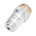 Achromatic Objective Lens, Fine Workmanship 20.2mm Interface 10X Microscope Lens for Biological Microscopes.