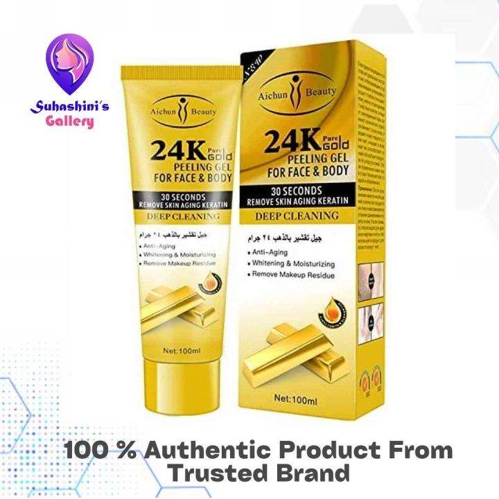 Aichun beauty 24k pure gold peeling gel for face & body 100 ML