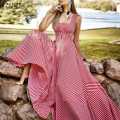 ZANZEA Holiday Long Maxi Dresses Womens France Elegant Tank Dress 2023 Summer Chic A Line Robe Party Striped Sleeveless Sundress House Foocus.
