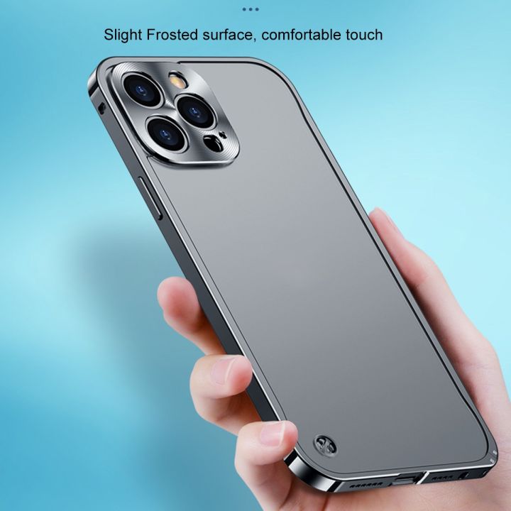 Metal%20Frame%20Frosted%20PC%20Shockproof%20Phone%20Case%20For%20iPhone%2012%20Pro%20Max%20-%20Image%204