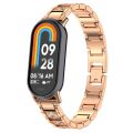 (COD Available) For Xiaomi Band 9 / 9 NFC Diamond Three Beads Stainless Steel Metal Watch Band. 