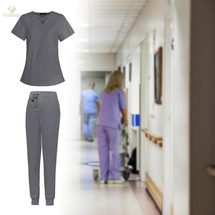 Nurse%20Suit%20for%20Pet%20Workers%20Breathable%20Lightweight%20Jogging%20Pant%20Multipurpose%20XS%20Gray%20-%20Image%205
