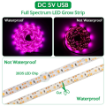 2X LED Grow Light Full Spectrum 5V USB Grow Light Strip 2835 LED Phyto Lamps for Plants Greenhouse Growing 100cm.