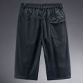 FGN Middle-Aged and Elderly Cropped Trousers for Men Summer Large Size Loose Casual Dad Summer Wear Short Pants Elastic Outer Wear.