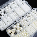 A Box Of 3mm-12mm Hole Imitation Pearl Loose Beads Pearl DIY Jewellery Accessories Accessories Handmade Beads. 