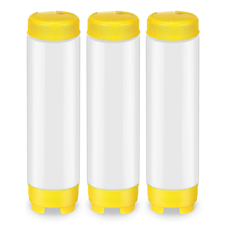 Inverted Plastic Squeeze Bottles Plastic Squeeze Bottle 16Oz Refillable Tip Large Valve Dispenser Condiment for Sauces Ketchup