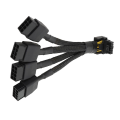For GPU RTX4090 RTX4080 4X8 Pin PCI-E to 16 Pin Graphics Card Power Cable Replacement Accessories 12VHPWR Connector 90 Degree Elbow Cable. 