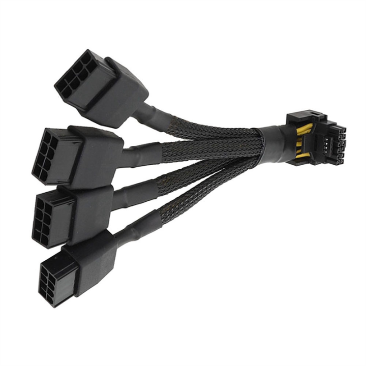 For GPU RTX4090 RTX4080 4X8 Pin PCI-E to 16 Pin Graphics Card Power Cable Replacement Accessories 12VHPWR Connector 90 Degree Elbow Cable