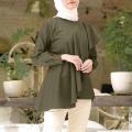 Ladies Islamic Clothing Modest Tops Solid Color Tunic Muslim Women Loose Casual Fashion Round Neck Women'S Long Sleeve T-Shirt. 