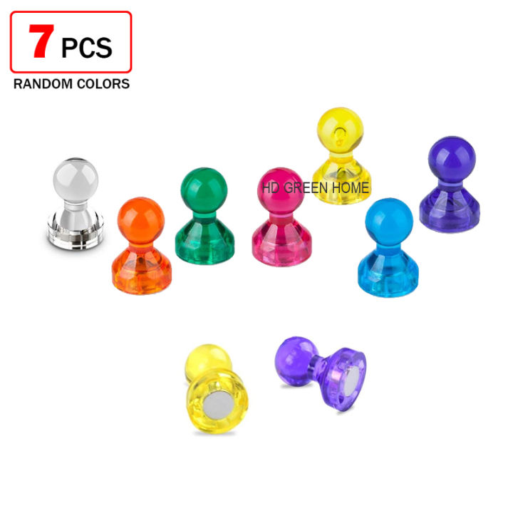 07 pcs x Push Pin (15x21mm) Magnet Transparent Colorful Fridge ...