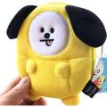KPOP BTS BT21 Mini Zip Wallet Cartoon Plush Doll Coin Purse Bag Key Bag Pendant. 