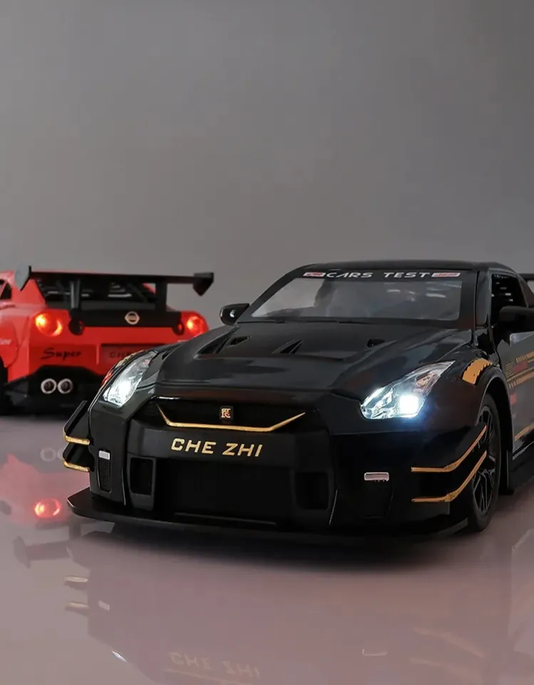 Modellino 1:24 Nissan Skyline Ares GTR R35 - Diecast Nero, Giocattolo Auto, Nuovo 2023