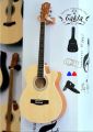 Takla Folk Guitar Y-01 40-Inch Plywood Bright Plywood Beginner Notch Guitar With Bag,Strings,Belt And Picks. 