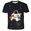 2022 Cosmos Planet Space Galaxy Astronaut 3D T-Shirt Children Moon Print Star Sky Boys Girls Kids Fashion Tshirt. 