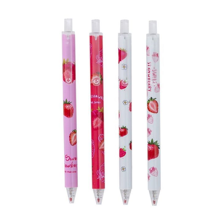 1%20Piece%20Lytwtw's%20Cute%20Sweet%20Strawberry%20Gel%20Pen%20Creative%20Press%20Office%20Gift%20School%20Supplies%20Stationery%20Kawaii%20Funny%20Pens%20-%20Image%205