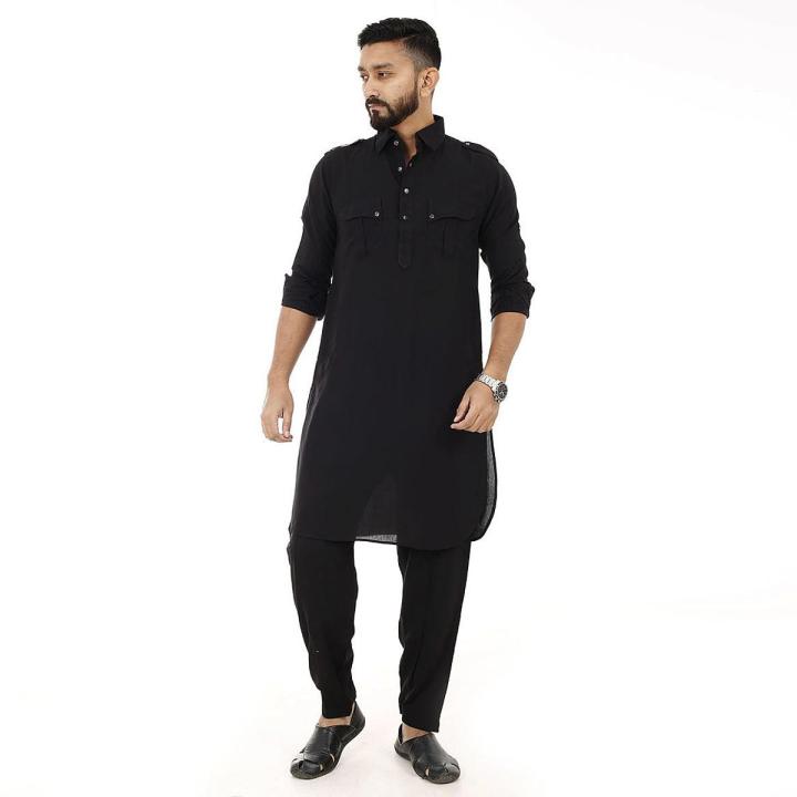 Linen Cotton Kabli Set For Men