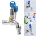 1Pc Anti-theft 1/2 Inch Thread Alloy Sink Tap With Key Lock Outdoor Faucet Lockable For Washing Machine Garden Watering Car Wash. 