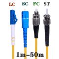 UPC SC to SC LC to LC ST to ST FC to FC Fiber Patch Cord Jumper Cable SM Simplex Single Mode Optic for Network 3m 5m 10m 20m 30m.