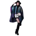 Thicken Winter Shawl Wraps Cape Women Fall Ponchos Plus Size Block Plaid Open Front Sweater Fleece Scarf Coat Holiday Outfits. 