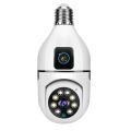 V380 Pro Dual Lens Dual Screen E27 Bulb Camera Two Ways Audio Color Night Vision Smart Home Security Wireless WIFI Indoor Camera. 