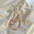 Creative Square Bear Beaded Short Lanyard Personality Phone Chain Layor. 