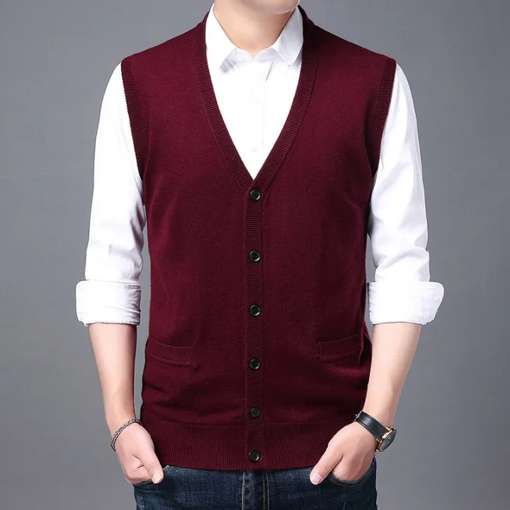 Men%20Fashion%20Brand%20V%20Neck%20Knit%20Korean%20Vest%20Outwear%20Cardigan%20Men%20Sleeveless%20Button%20Wool%20Blended%20High%20Quality%20Casual%20Mens%20Clothes%20-%20Image%205