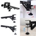 Hardware Accessories L-shaped Foldable Desktop Bracket Punch-free Space-saving Desktop Extension Plate Rack Heavy-duty Adjustable Desk Keyboard Tray Slide Extender Desk Keyboard Computer.
