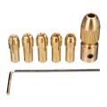 Mini Drill Bit Copper Collet Micro Twist Drill Chuck Set- Golden. 
