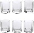 Indulge In Sophistication: Set Of 6 Elegant Water Drinking Glasses With Unique 8-Angle Design (H044). 