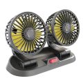 Portable Car Cooling Fan 12V USB Mini Dual Cooler Fan Adjustable.
