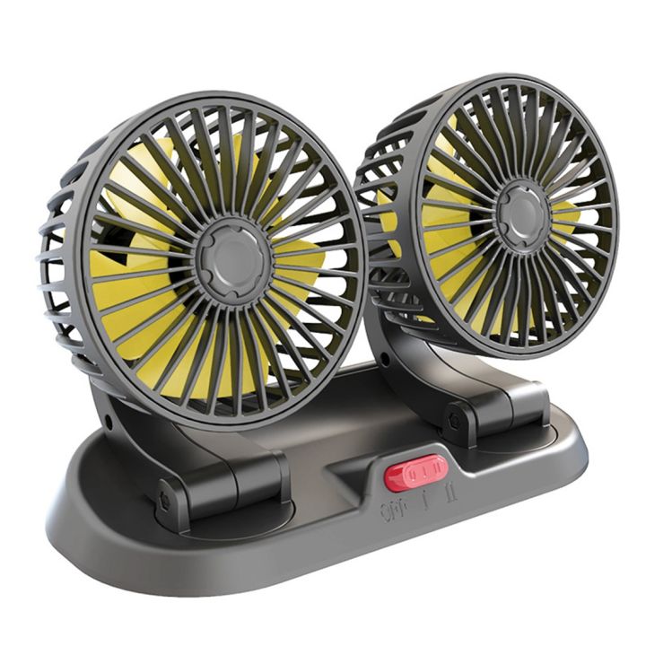 Portable Car Cooling Fan 12V USB Mini Dual Cooler Fan Adjustable