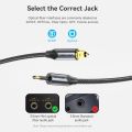 Vention 3.5mm Digital Optical Audio Cable Toslink SPDIF Coaxial Cable for Amplifiers Blu-ray Xbox 360 PS4 Soundbar Fiber Cable.