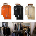 【The road to happiness Store】Garment Suit Cover Clothing Coat Covers Bag Dustproof Storage Protector Breathable Dust Cover Household Merchandises Beige Black.