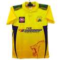 Chennai Super King Jersey - Short sleeve Collar Jersey - IPL Jersey. 