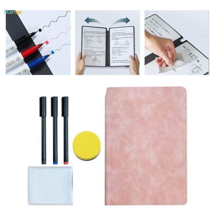 A5 Portable Pad with Pen Reusable Whiteboard Whiteboard Notebook for Meeting