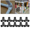 PVC Corner Connector, 3 Way Pipe Fittings High Gloss Finish 10PCS 25mmInnerDiameter for Indoor and Outdoor Use. 