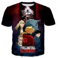 Anime T Shirt Fullmetal Alchemist 3d Printing T-shirt Kids Hip Hop Tops Tees Boys Clothes Short Sleeve Tee Shirt Manga Women Top.