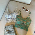 Tank Top Women Built In Bra Spaghetti Strap Crop Tops Womens V-neck Skinny Camis Female Casual.