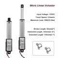 Micro-Linear Actuator, 2 Inch Stroke, 90N/20.3Lb, Speed 9.5mm/S Electric Waterproof Actuator Motor Linear Actuator 12V. 