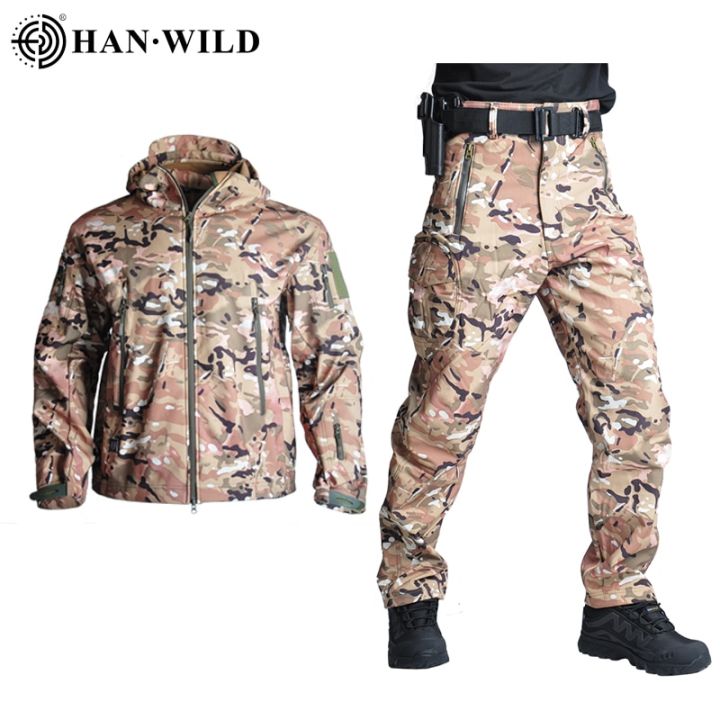 Tactical%20Jacket%20Airsoft%20Hiking%20Jackets+Pants%20Shark%20Skin%20Soft%20Shell%20Cloth%20Windbreaker%20Waterproof%20Hood%20Military%20Outdoor%20Jacket%20-%20Image%203