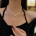 Coquette Aesthetic Pearl Necklace Korean Fashion Choker Planet Necklace Heart Pendant Y2k Accessories Cool Girl Hip Hop Jewelry.