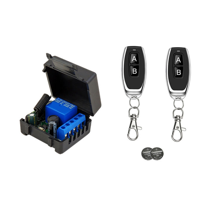 433%20Mhz%20RF%20Wireless%20Switch%20Receiver%20DC%2012V%20Single%20Relay%20Receiver%20Module%20with%201Pcs%20A/B%20Key%20Remote%20on%20Off%20Transmitter%20-%20Image%202