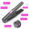 Cordless Hair Straightener, Flat Iron 2 in 1, Portable with USB-C Rechargeable 5000mAh Battery, Ceramic Plate Easy Install Grey. 