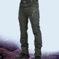 Men's Tactical Pants Multi Pocket Elastic Waist  Trousers Male Casual Cargo Pants Men Clothing Slim Fit 5XL Sweatpants. 