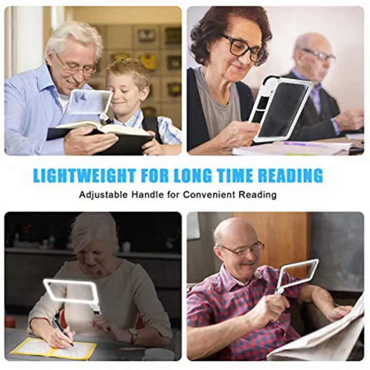Full-Page%205X%20Magnifying%20Glass%20Folding%20Lighted%20Magnifier%20Rectangular%20Handhold%20Magnifier%20for%20Reading,%20with%2048%20LED%20Lights%20-%20Image%202