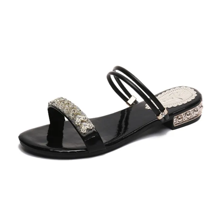 Women's%20Ladies%20Summer%20Crystal%20Flat%20Beach%20Sandals%20Roman%20Shoes%20Slippers%20-%20Image%205