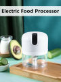 Electric Food Garlic Masher Mini Vegetable Chopper Chili Meat Ginger Masher Machine USB Charging Blenders Kitchen Gadgets.